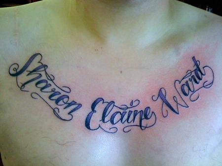 Tattoos - cursive lettering - 76833